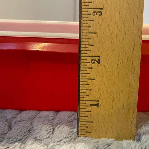 Vintage Tupperware Stow n Go 3 piece rectangle organizer in red and white - Picture 10 of 10